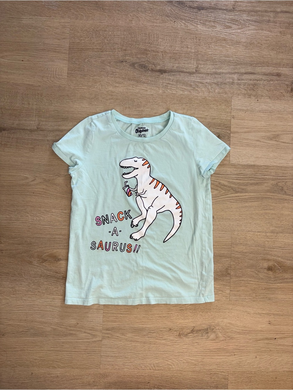 OshKosh B'gosh Light Mint Dino Snack Graphic Tee